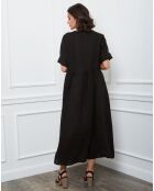 Robe 100% Lin Gorginia noire