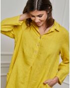 Robe 100% Lin Hava moutarde