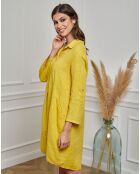 Robe 100% Lin Hava moutarde