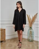 Robe 100% Lin Hava noire