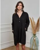 Robe 100% Lin Hava noire