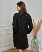Robe 100% Lin Hava noire