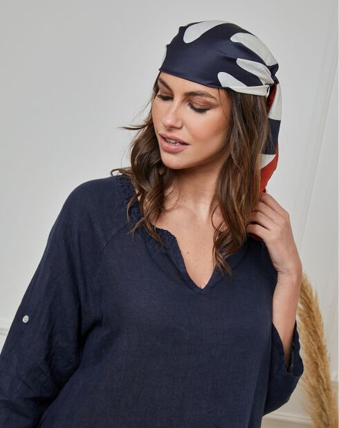 Robe 100% Lin Helvia marine