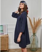 Robe 100% Lin Helvia marine