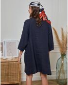 Robe 100% Lin Helvia marine