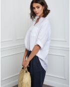 Top 100% Lin Helya blanc