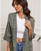 Kimono 100% Lin Sofia kaki