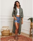Kimono 100% Lin Sofia kaki