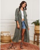 Kimono 100% Lin Sofia kaki