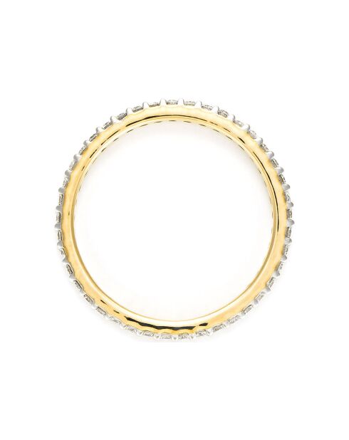 Bague Tour Complet Lumineux Diamants 0.4 ct or jaune