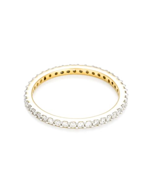 Bague Tour Complet Lumineux Diamants 0.4 ct or jaune