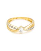 Bague Joli Solitaire Diamants 0.27 ct or jaune