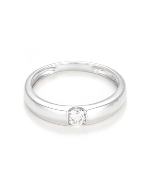 Bague Solitaire Calabria Diamants 0.19 ct or blanc