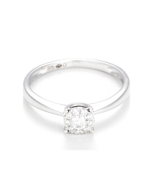 Lucia Brilliant diamanten ring 0,17 kt witgoud