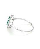 Bague Andaman Diamants 0.27 ct & Emeraude 1.06 ct or blanc