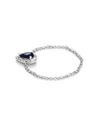 Bague Blue Tear Diamants 0.05 ct Saphir 0.25 ct or blanc