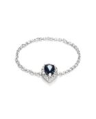 Bague Blue Tear Diamants 0.05 ct Saphir 0.25 ct or blanc