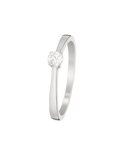 Bague Solitaire envoûtant Diamant 0.11 ct or blanc