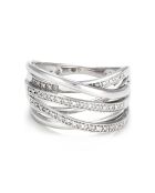 Bague Méli-Mélo Scintillant Diamants 0.12 ct or blanc