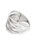 Bague Méli-Mélo Scintillant Diamants 0.12 ct or blanc