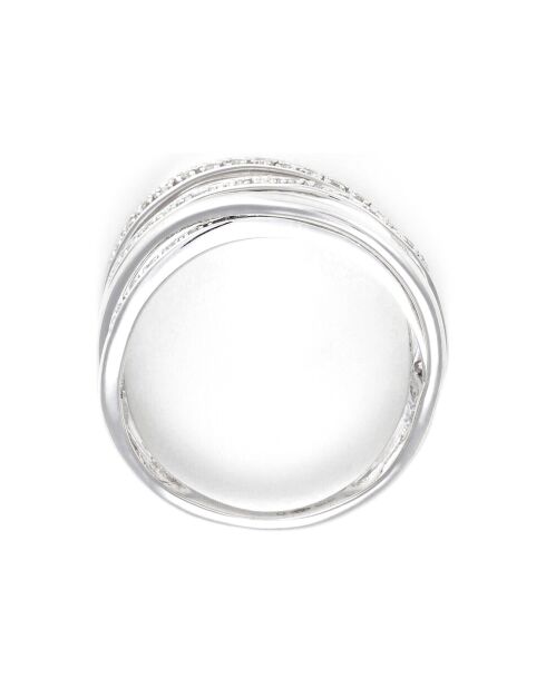Bague Méli-Mélo Scintillant Diamants 0.12 ct or blanc