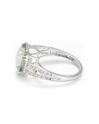 Bague Divine Diamants 0.1 ct Améthyste verte 3.75 ct or blanc