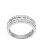 Bague Kiss Baguette Diamants 0.50 ct or blanc