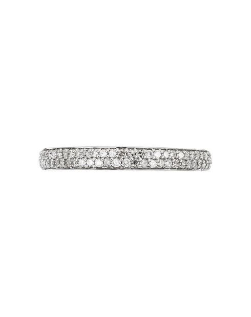 Bague Alliance Granité Diamants 0.2 ct or blanc