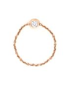 Bague chaine Mon Unique Diamant 0.07 ct or rose