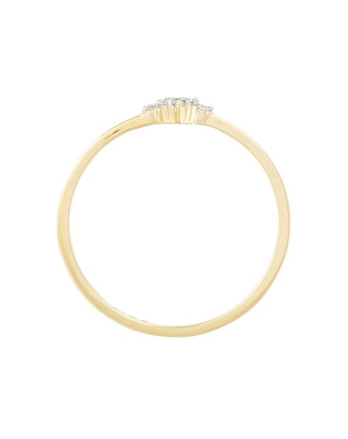 Bague Alma Diamant 0.05 ct or jaune
