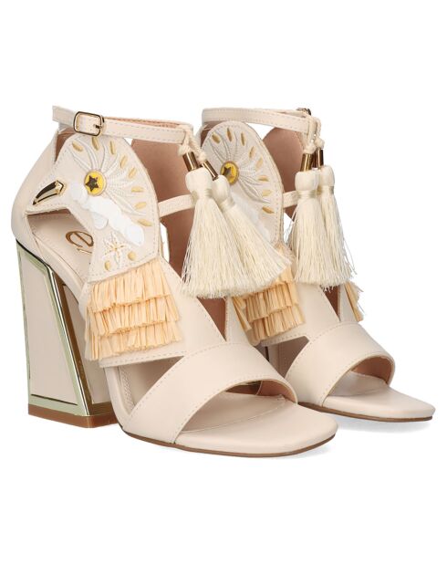 Sandales Dominic beiges - Talon 11 cm