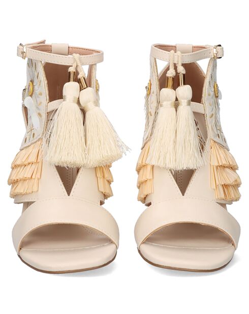 Sandales Dominic beiges - Talon 11 cm