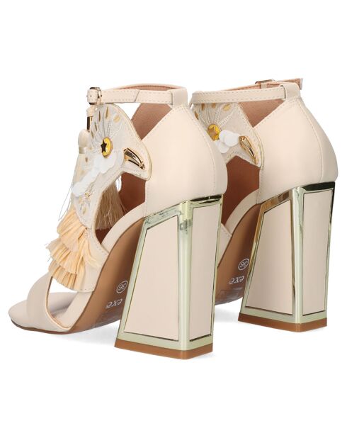 Sandales Dominic beiges - Talon 11 cm