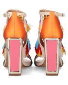 Sandales Dominic orange/multicolore - Talon 11 cm