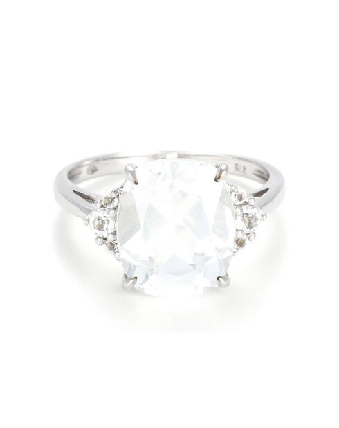 Bague Elif Topazes blanches 5.94 ct or blanc