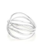 Bague Entrelacs Lumineux Diamants 0.3 ct or blanc