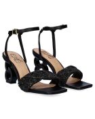 Sandales Lilou noires - Talon 7,5 cm