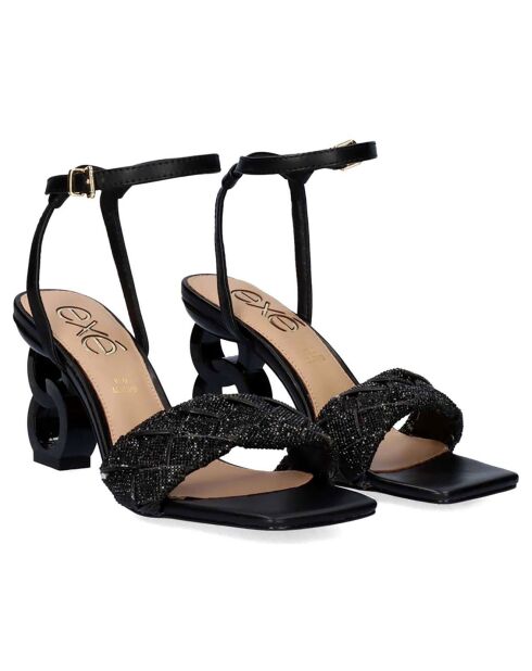 Sandales Lilou noires - Talon 7,5 cm