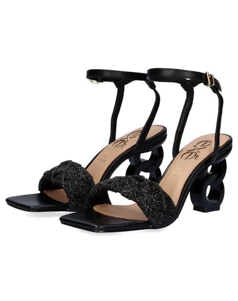 Sandales Lilou noires - Talon 7,5 cm