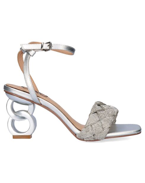 Sandales Lilou argentées - Talon 7,5 cm