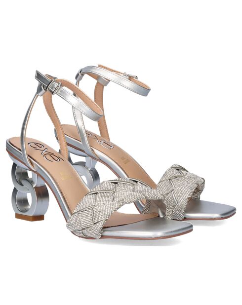 Sandales Lilou argentées - Talon 7,5 cm