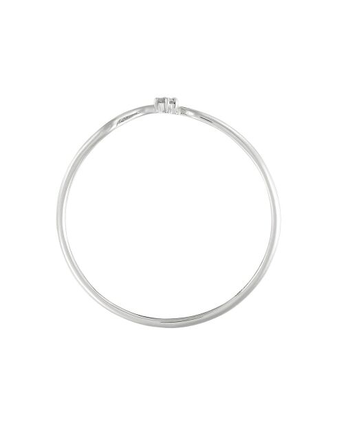 Diamant-Pudeurring aus 0,01 Karat Weißgold