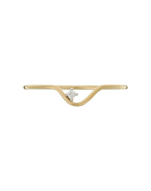 Bague Pudeur Diamant 0.01 ct or jaune