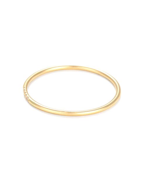 Bague Alliance Humilité Diamants 0.02 ct or jaune