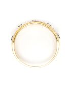 Bague Crown en Or jaune, Diamants 0.16 ct & Saphirs 0.14 ct