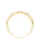 Bague Maillage Diamants 0.01 ct or jaune