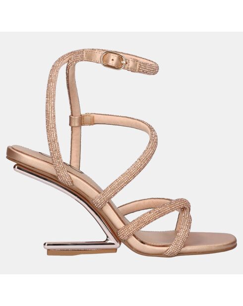 Sandales Maggie rose/doré - Talon 9 cm