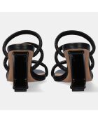 Mules Maggie noires - Talon 9 cm