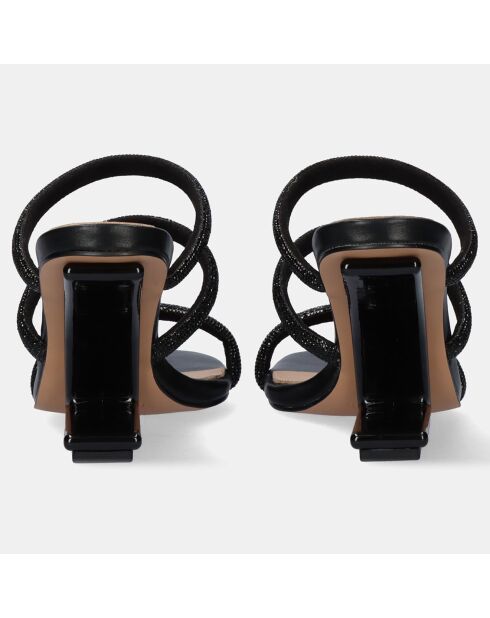 Mules Maggie noires - Talon 9 cm