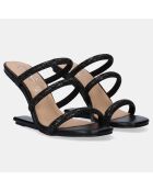 Mules Maggie noires - Talon 9 cm